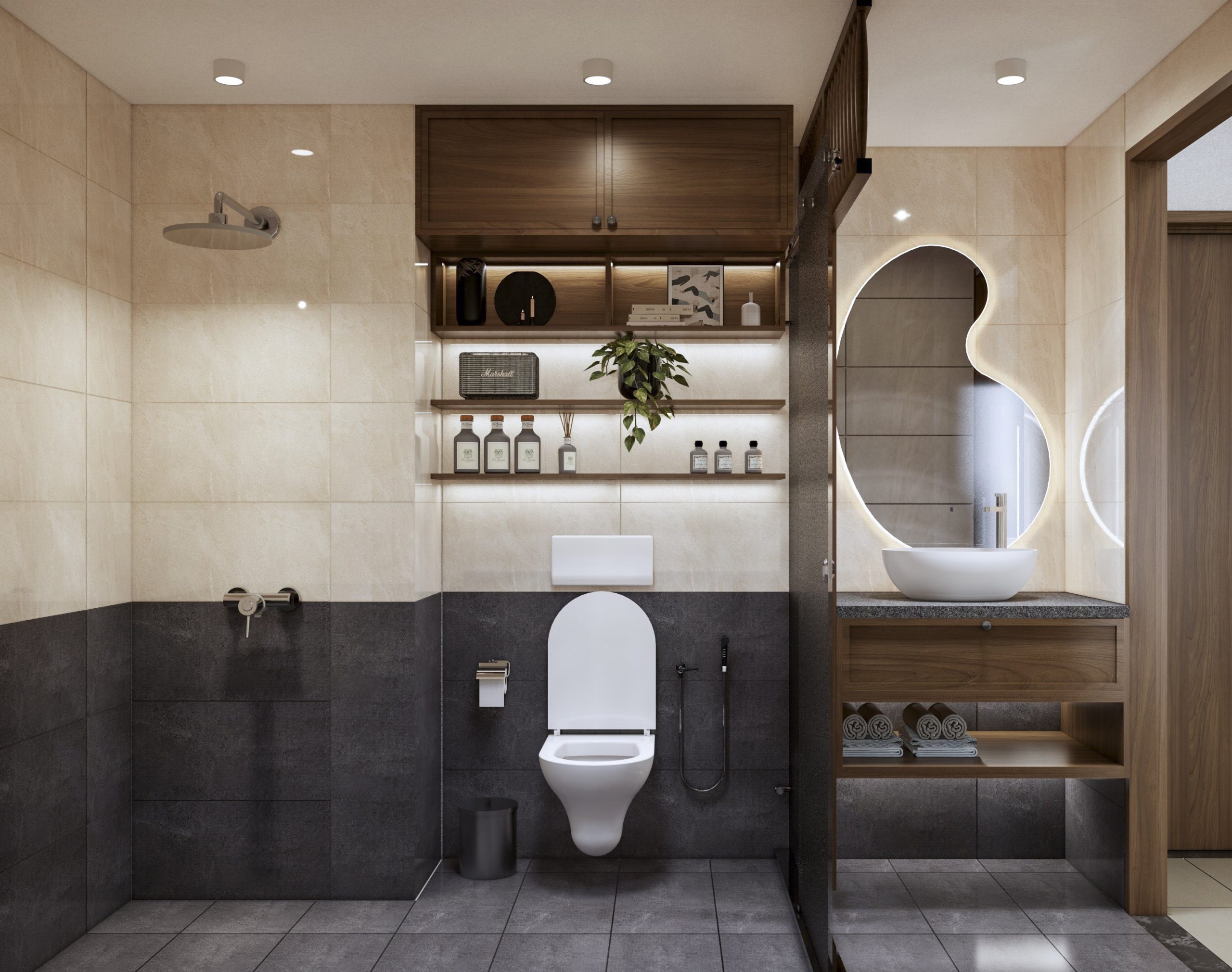 Nhà vệ sinh thiết kế phong cách Japandi
