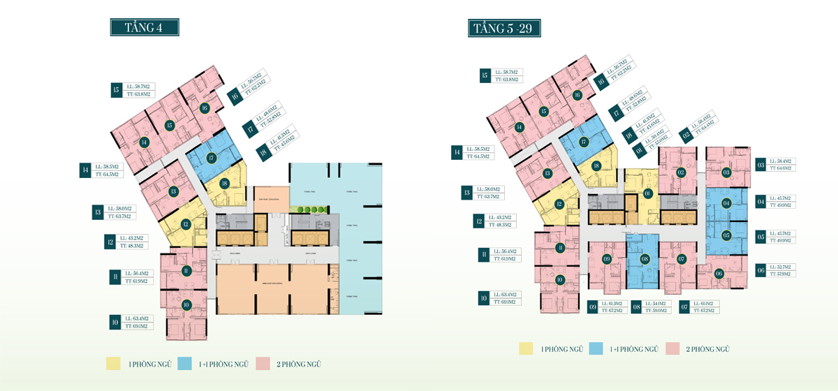 Mặt bằng tầng dự án căn hộ Honas Residence