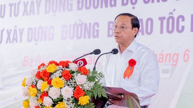 Ông Nguyễn Văn Thọ - Chủ tịch UBND tỉnh Bà Rịa – Vũng Tàu phát biểu tại lễ khởi công dự án.