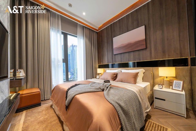 Phòng ngủ được thiết kế theo phong cách "resort suite" mang lại trải nghiệm nghỉ dưỡng mỗi ngày cho gia chủ.