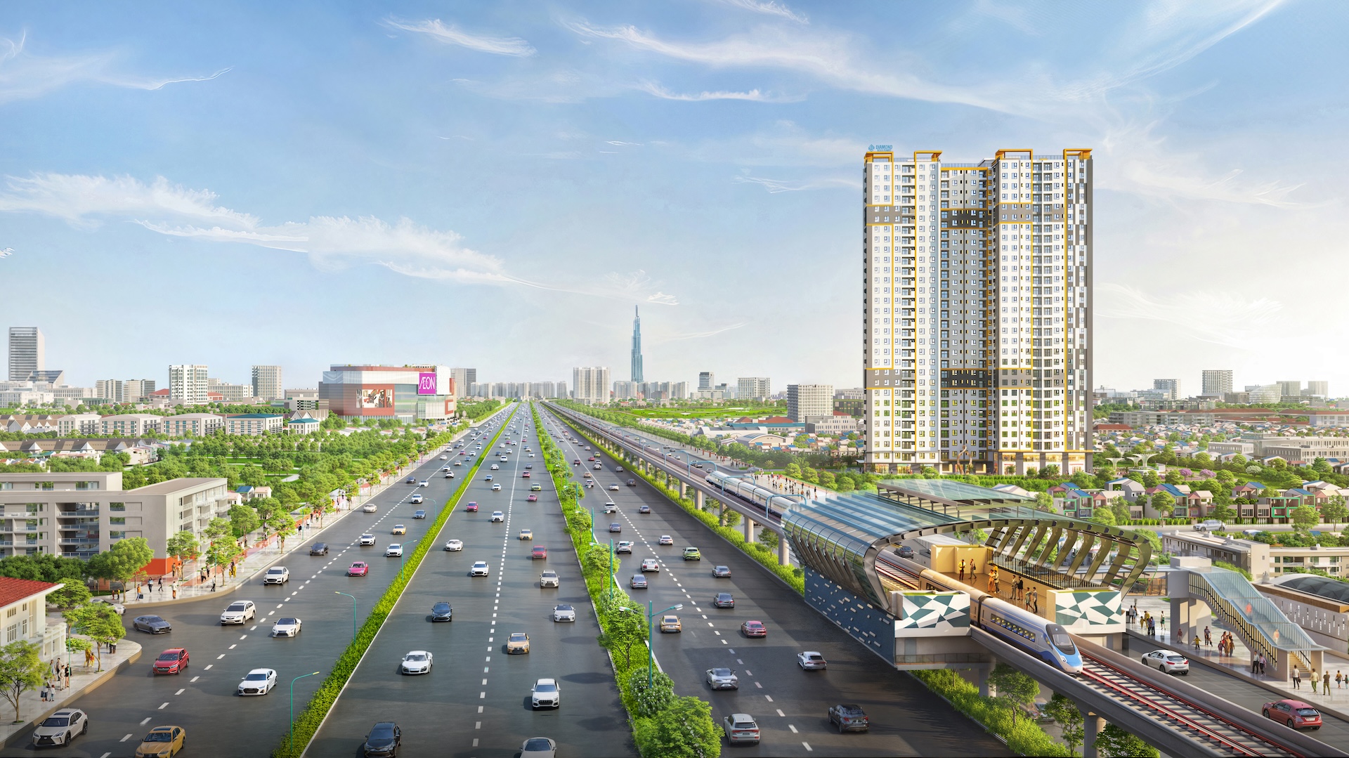 Phối cảnh dự án căn hộ Diamond Boulevard