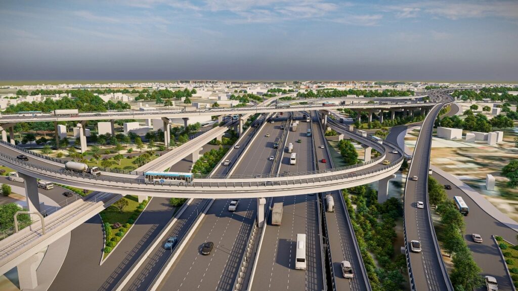 Đường Vành đai 3 trên địa bàn Bình Dương cũ dài gần 11 km, qua các phường Đông Hoà, Tân Đông Hiệp, Dĩ An, An Phú, Thuận Giao, Thuận An, Phú Hoà.